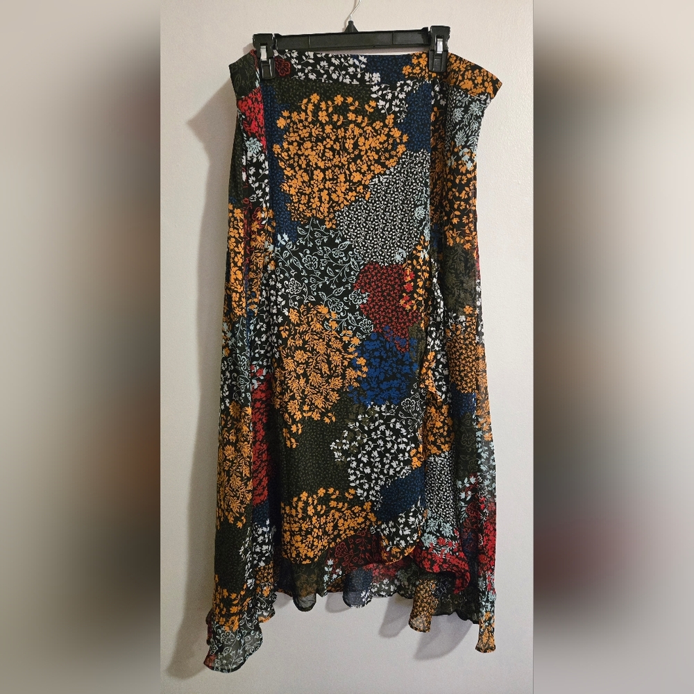 Maurices Faux Wrap Floral Maxi Skirt
